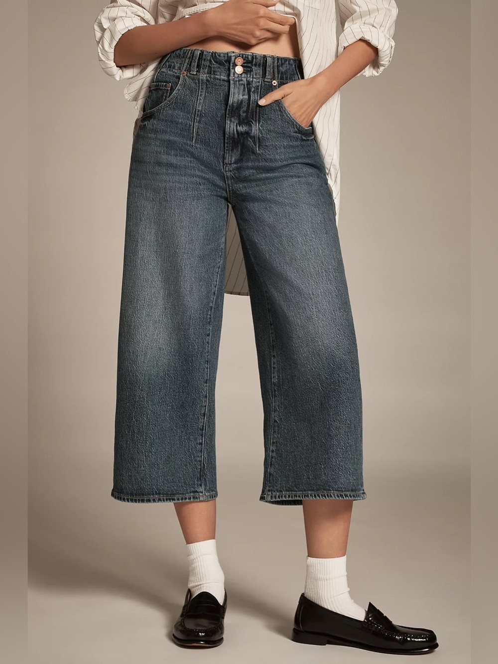 Pistola Scarlett High-Rise Gaucho Jeans size 27 summer staple capris cropped